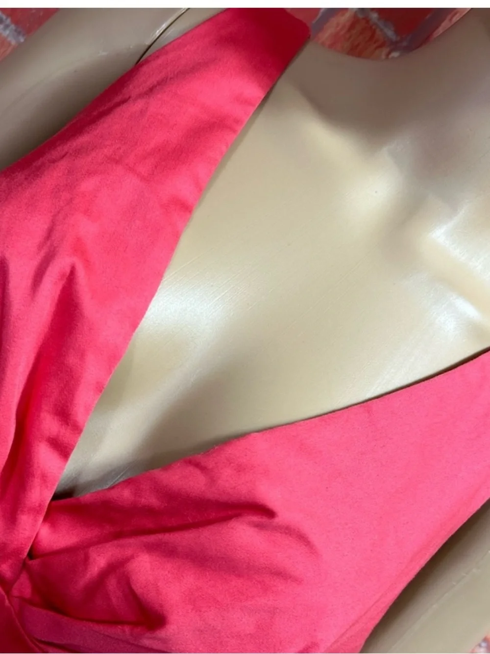 B. Smart Plus Size Coral V-Neck‎ Bandage Style Dress